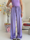 PANTALONE SATIN LILLA