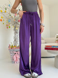 PANTALONE SATIN MELANZANA