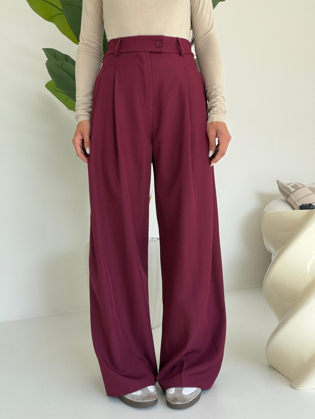 MAR6271-PANTALONE ALICE BORDEAUX