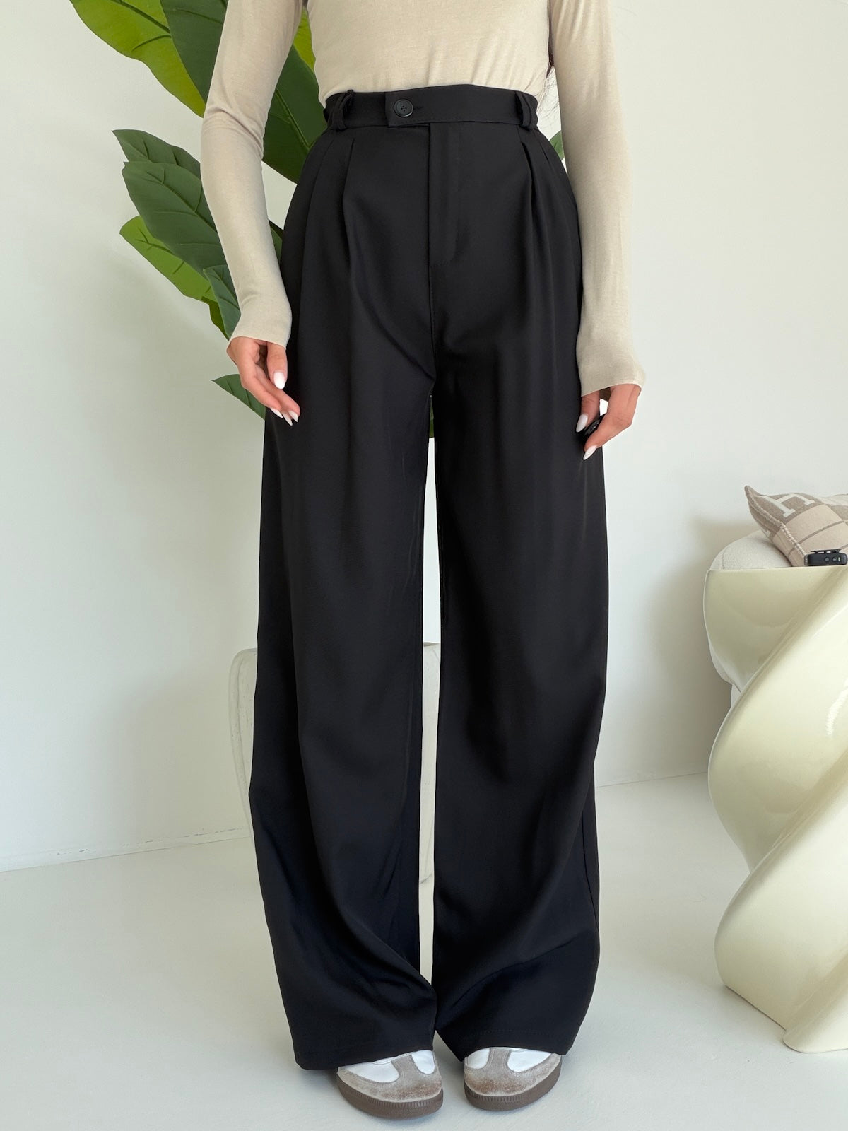 NEW PANTALONE PALAZZO NERO