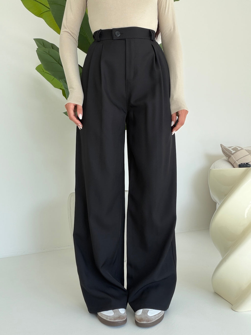 NEW PANTALONE PALAZZO NERO