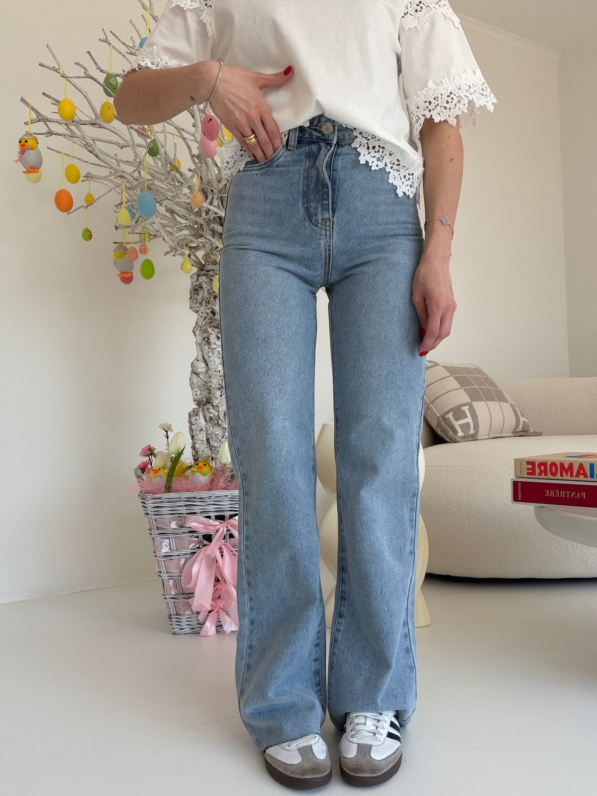 8672-JEANS PALAZZO ALE