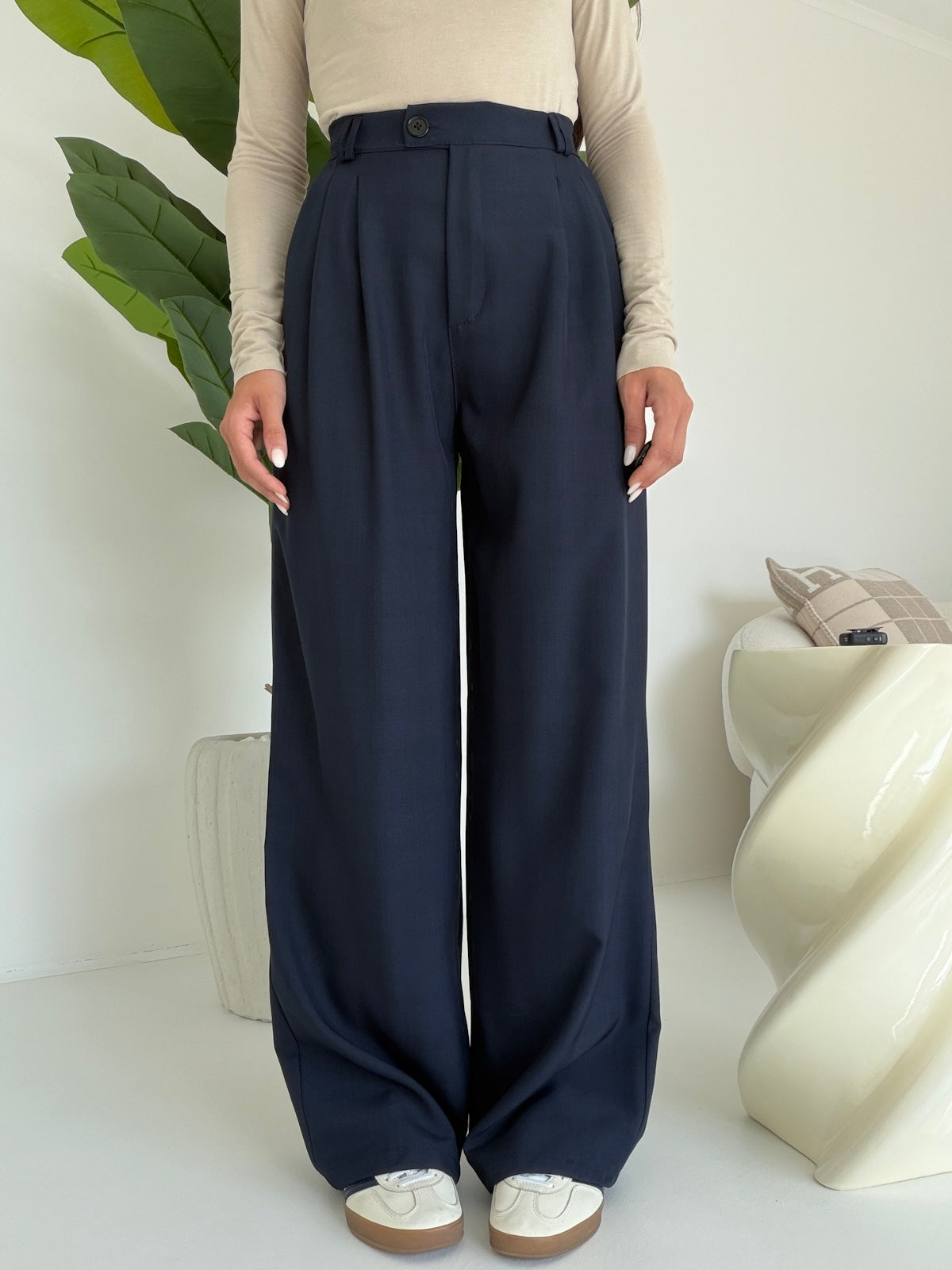 NEW PANTALONE PALAZZO NAVY