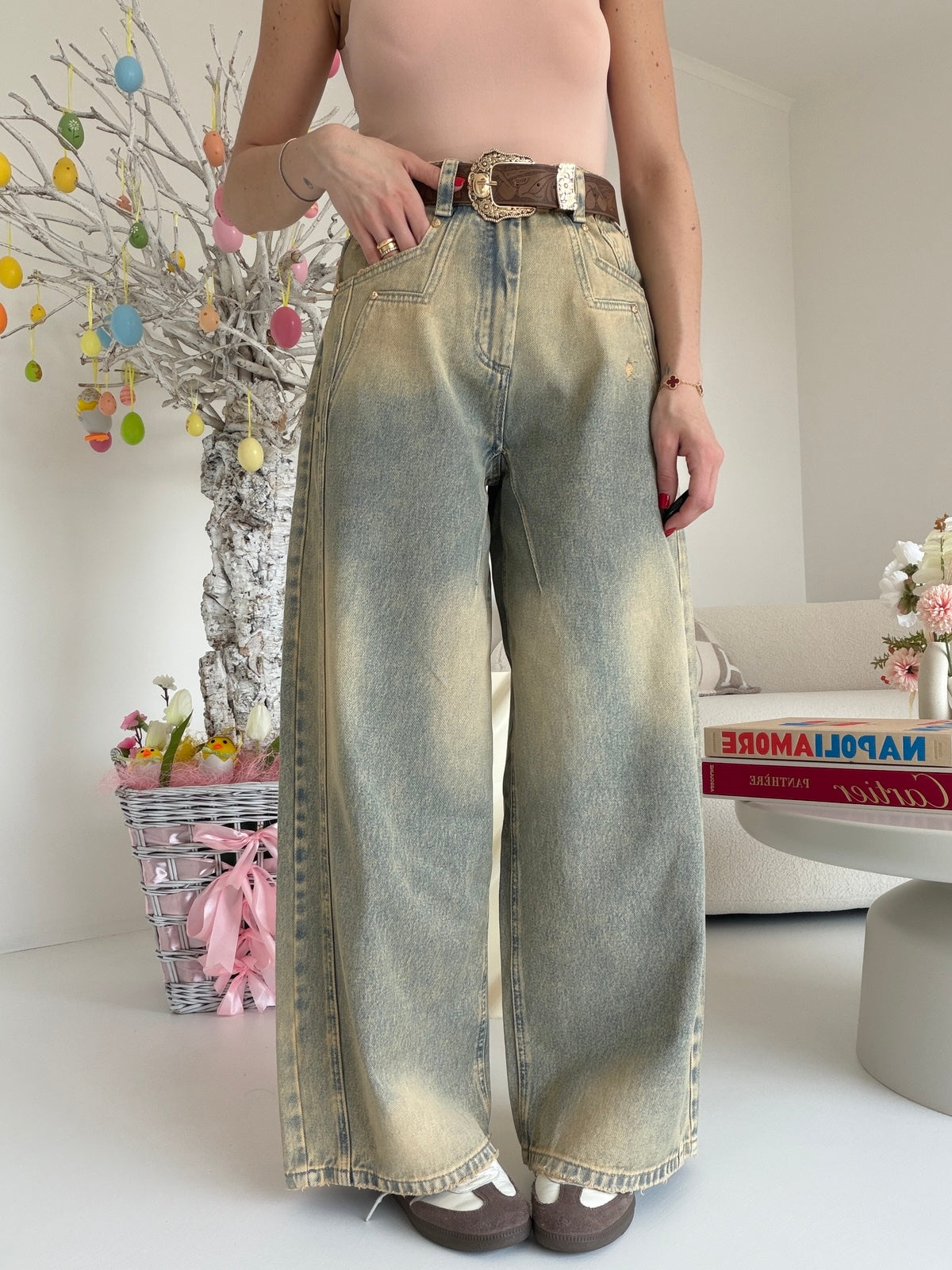 H5332-JEANS GAMBA MORBIDA HAPPY