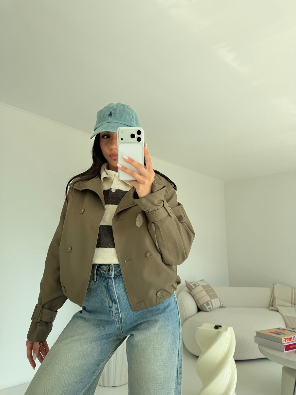 262175-MINI TRENCH AMBRA TAUPE