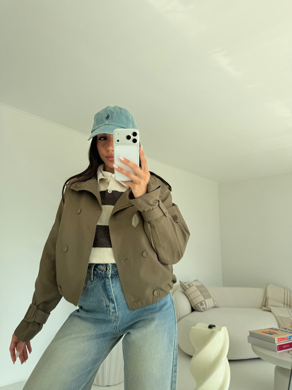 262175-MINI TRENCH AMBRA TAUPE