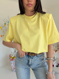 JW1906-T-SHIRT CROP YELLOW