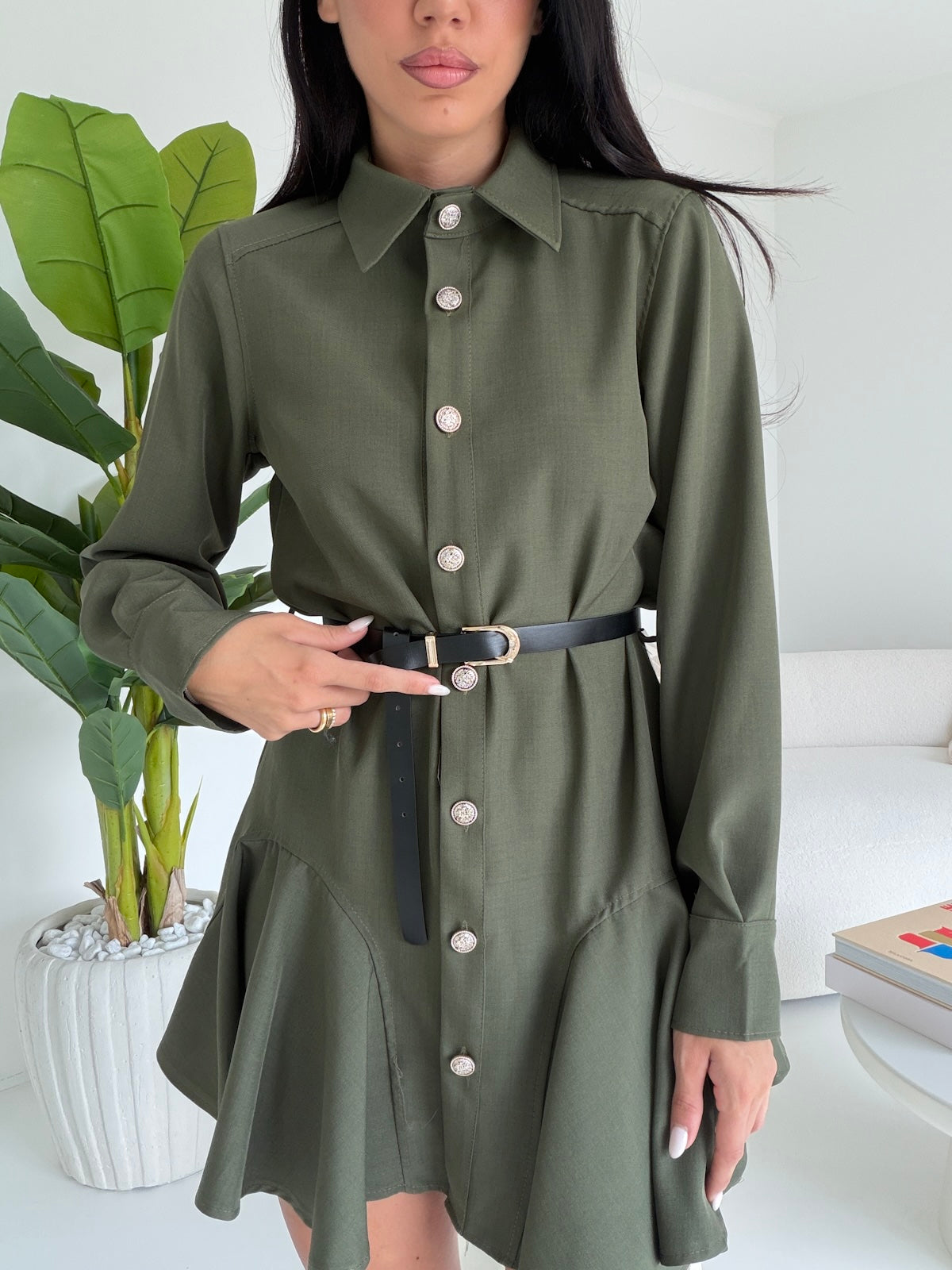 MINI CHEMISIER+CINTURA MILITARE