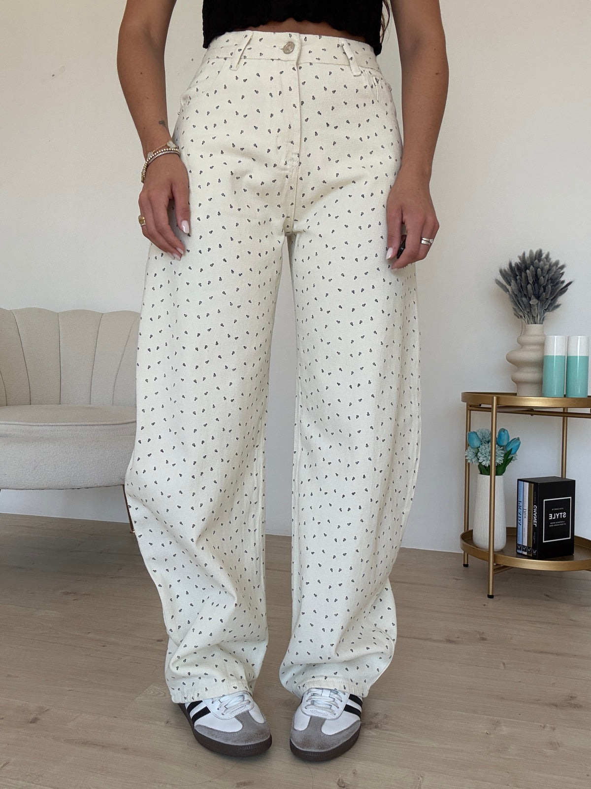 S22032-JEANS SLOUCHY BOUQUET