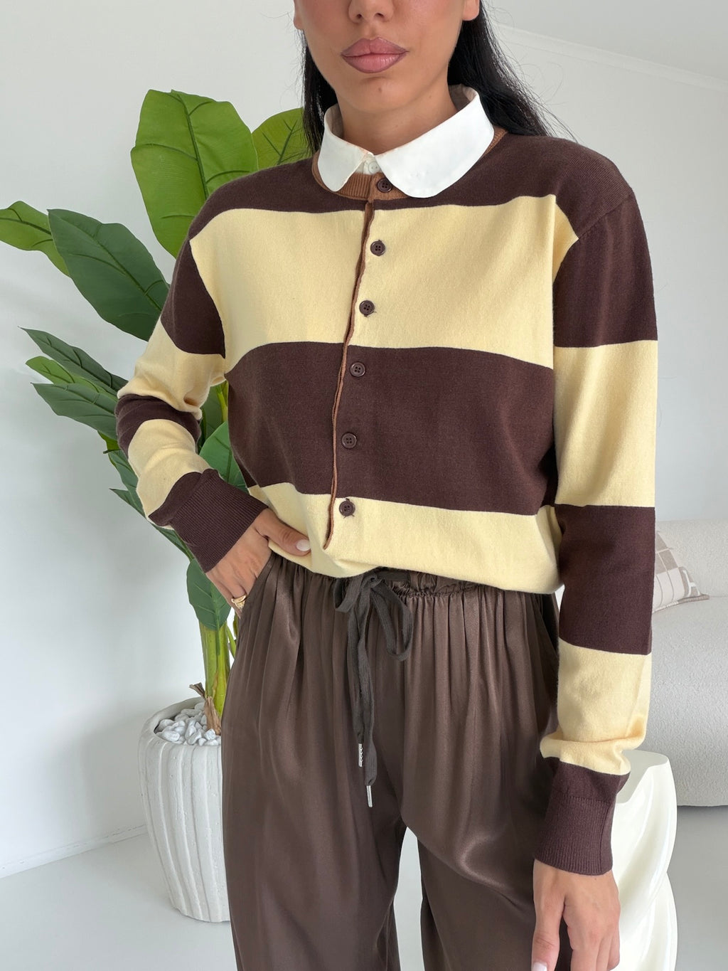 HG69450-PULL RIGHE CHOCO