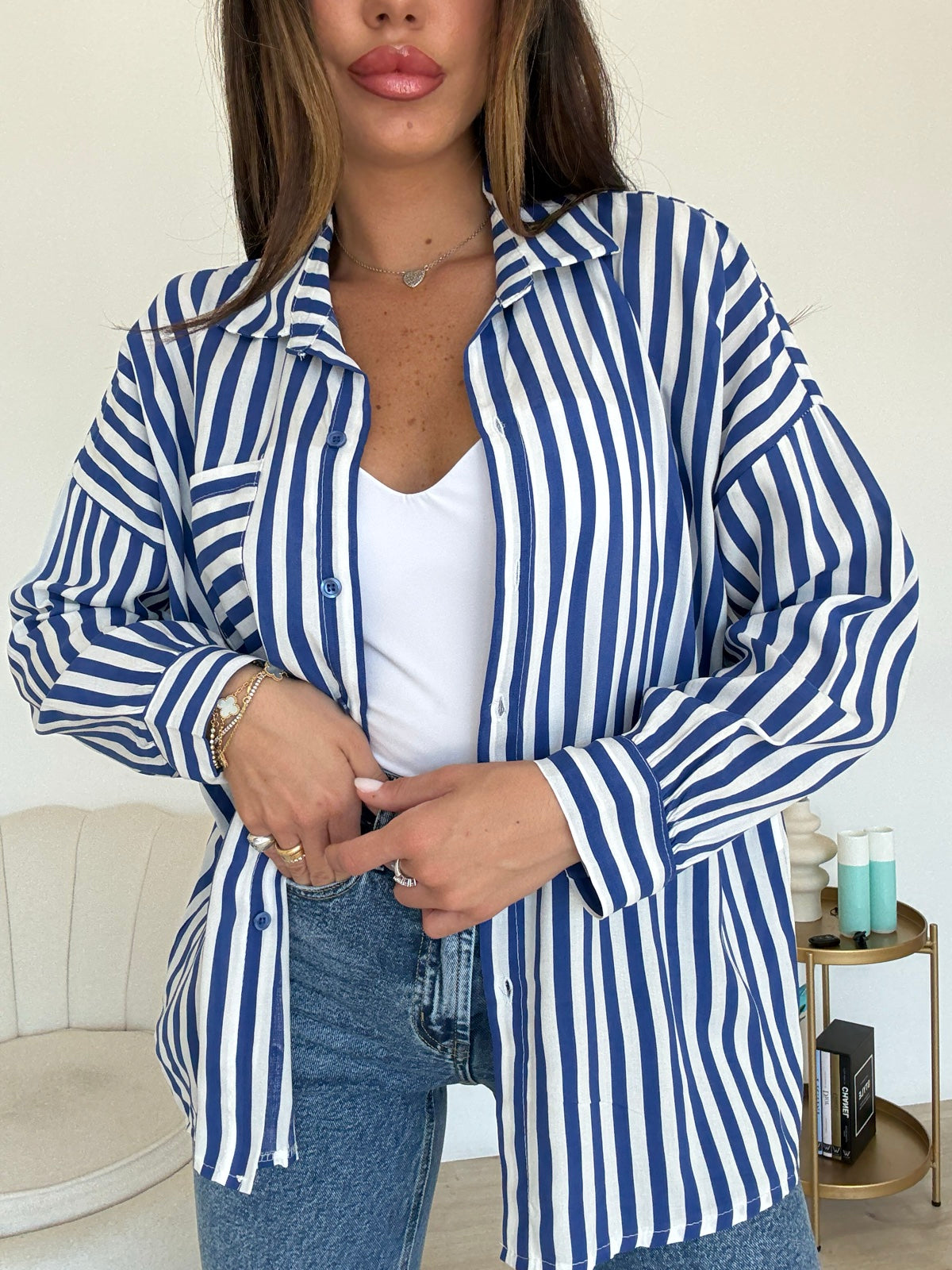 CAMICIA MILLERIGHE BLU ROYAL