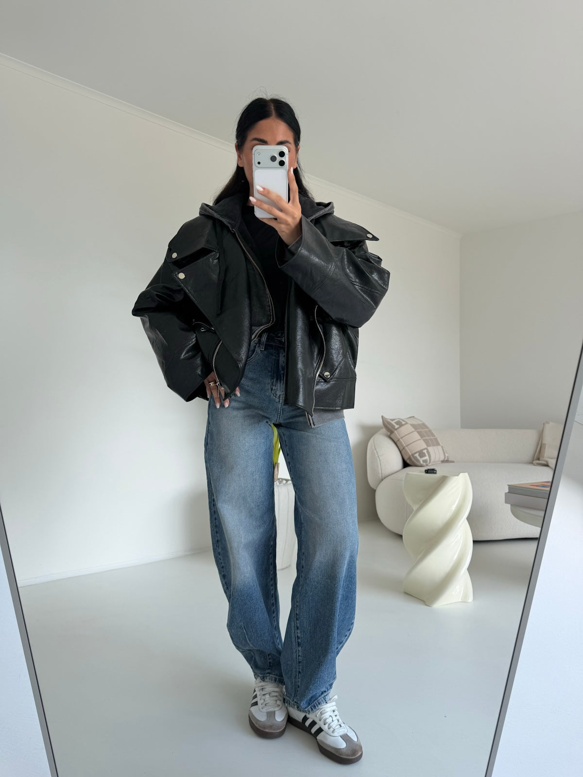 PU8020-1-BIKER ECOPELLE NERO