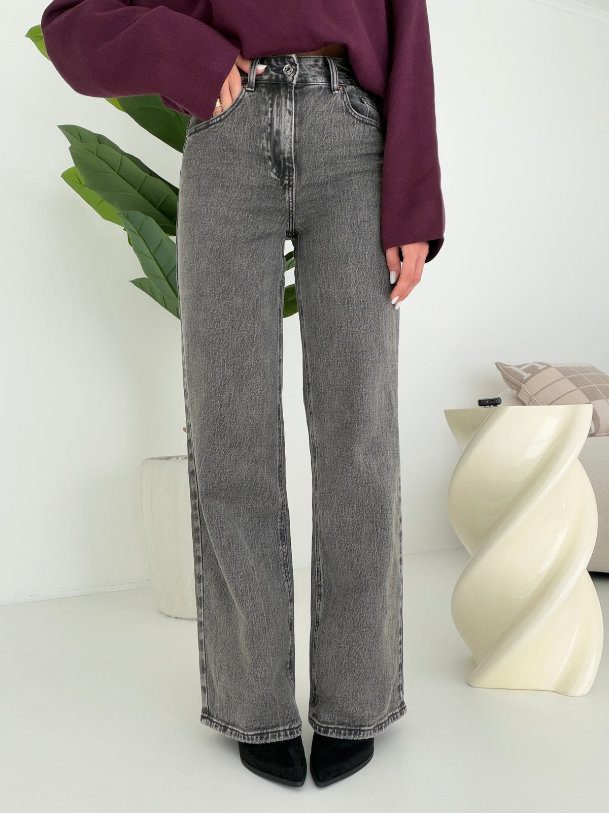 H5800-5-JEANS PALAZZO GAYA GREY
