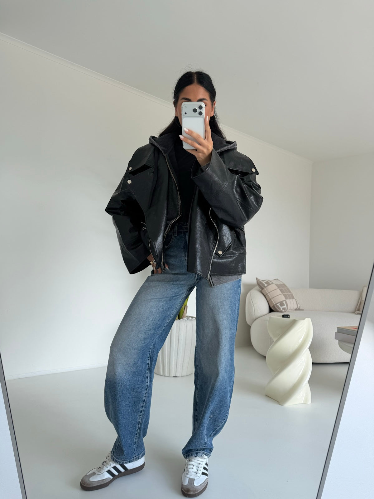 PU8020-1-BIKER ECOPELLE NERO