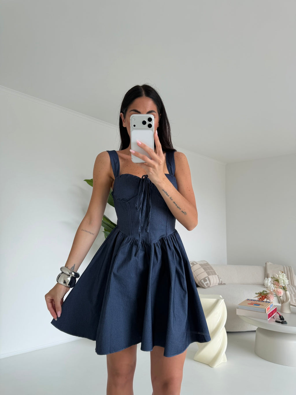 MINI ABITO EFFETTO DENIM
