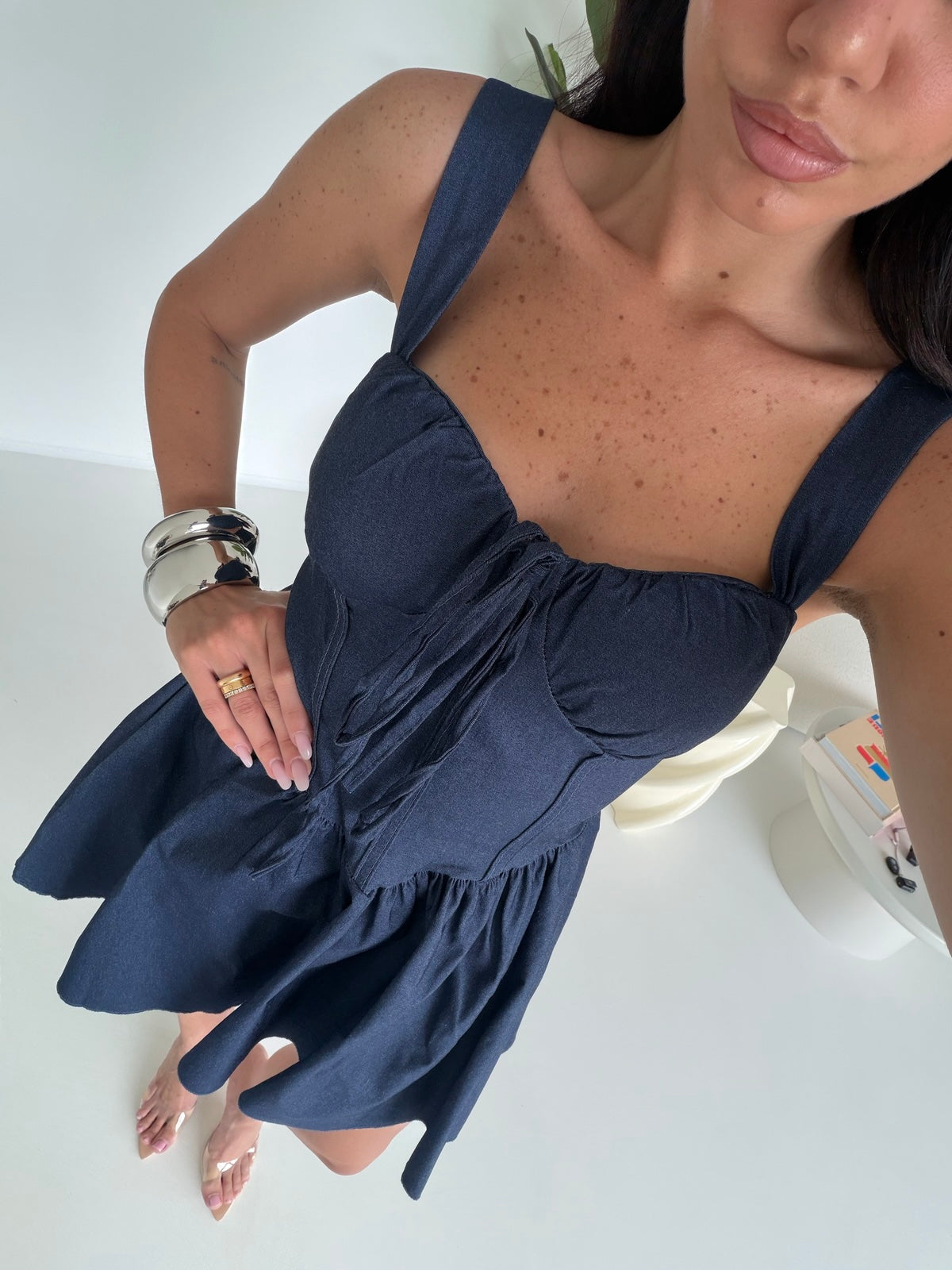 MINI ABITO EFFETTO DENIM