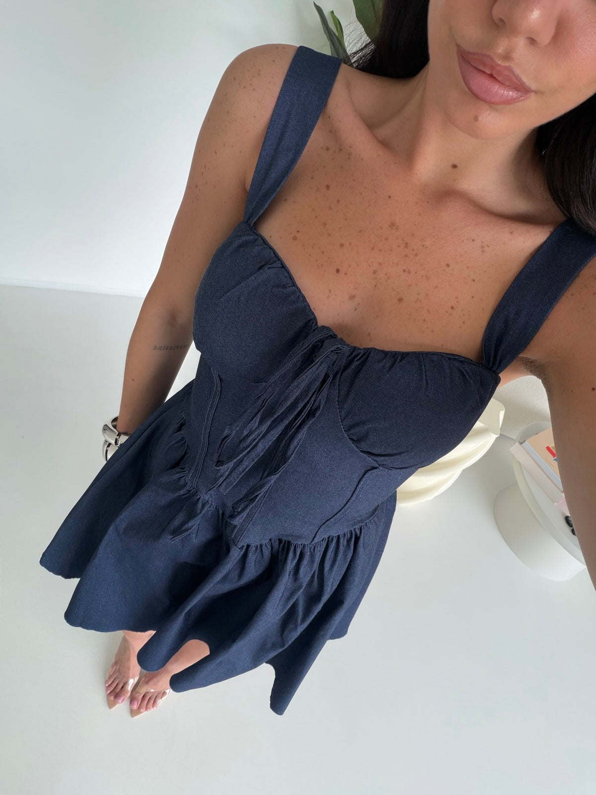 MINI ABITO EFFETTO DENIM