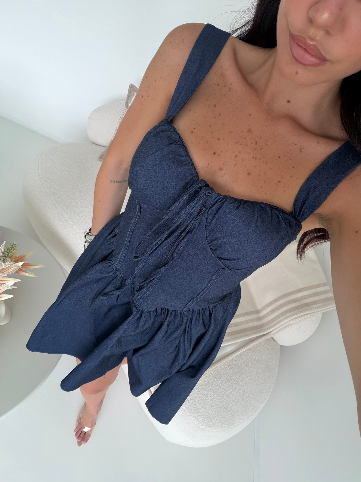 MINI ABITO EFFETTO DENIM
