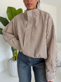 H4939-BOMBER QUADRETTI CHOCO