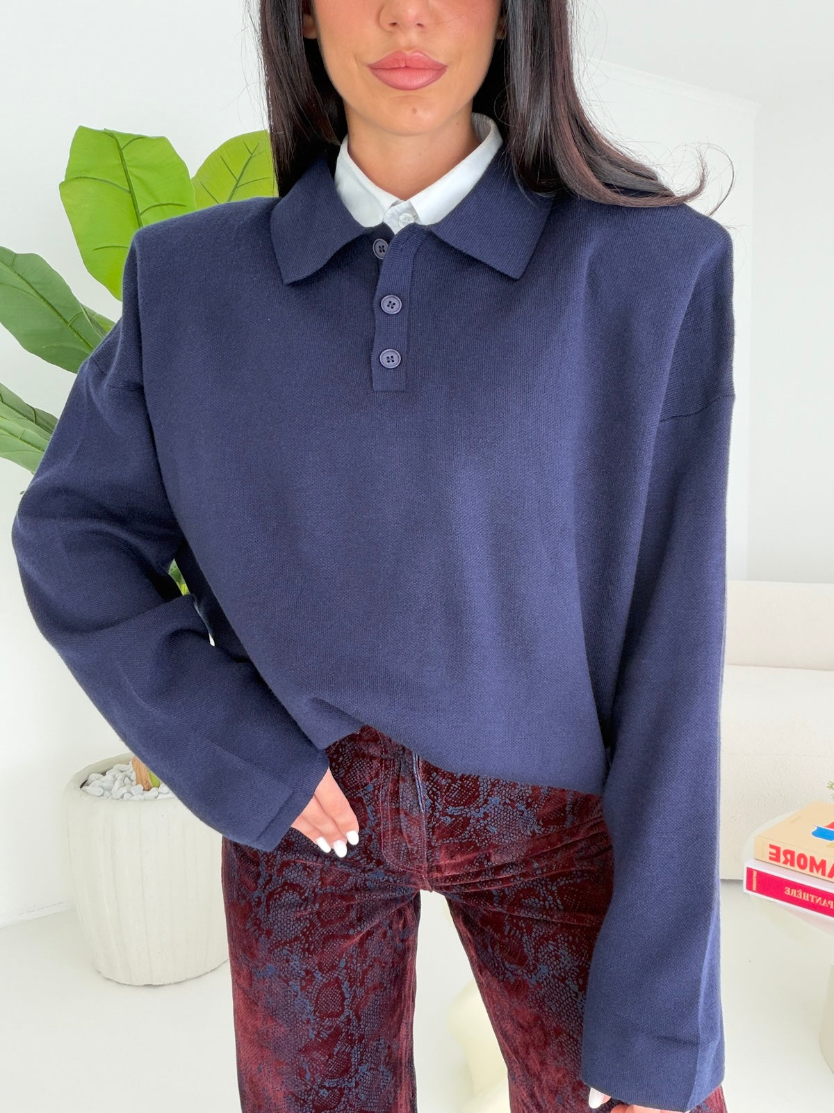 5557-POLO YALE NAVY
