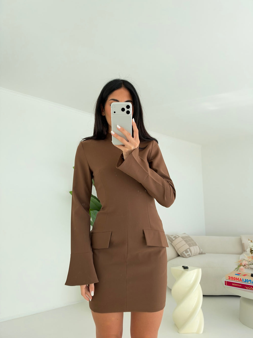 H4237-MINI ABITO NIVES CHOCO