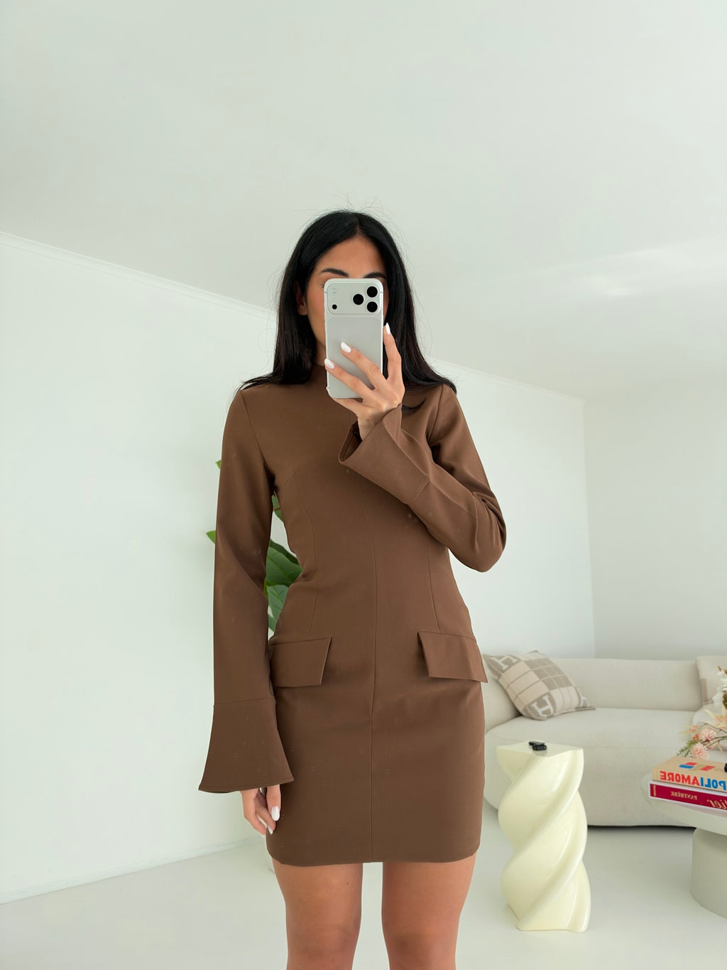 H4237-MINI ABITO NIVES CHOCO