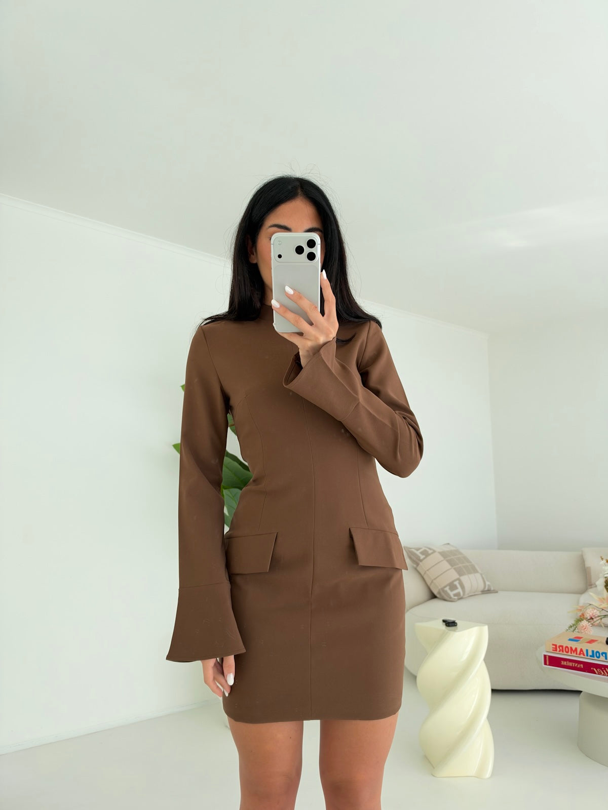 H4237-MINI ABITO NIVES CHOCO