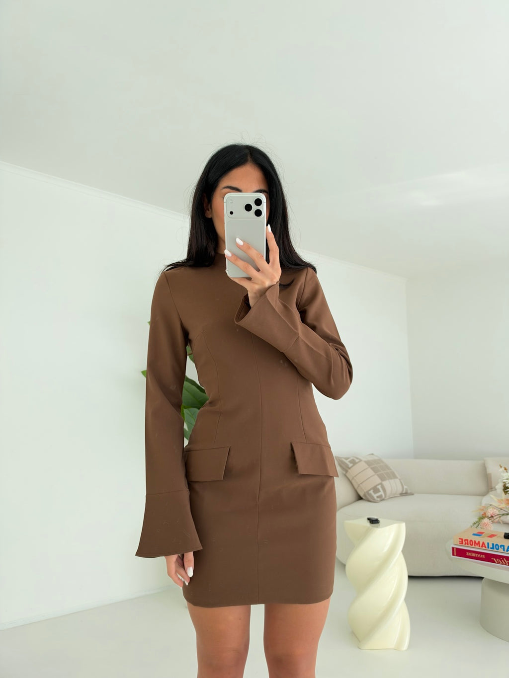 H4237-MINI ABITO NIVES CHOCO