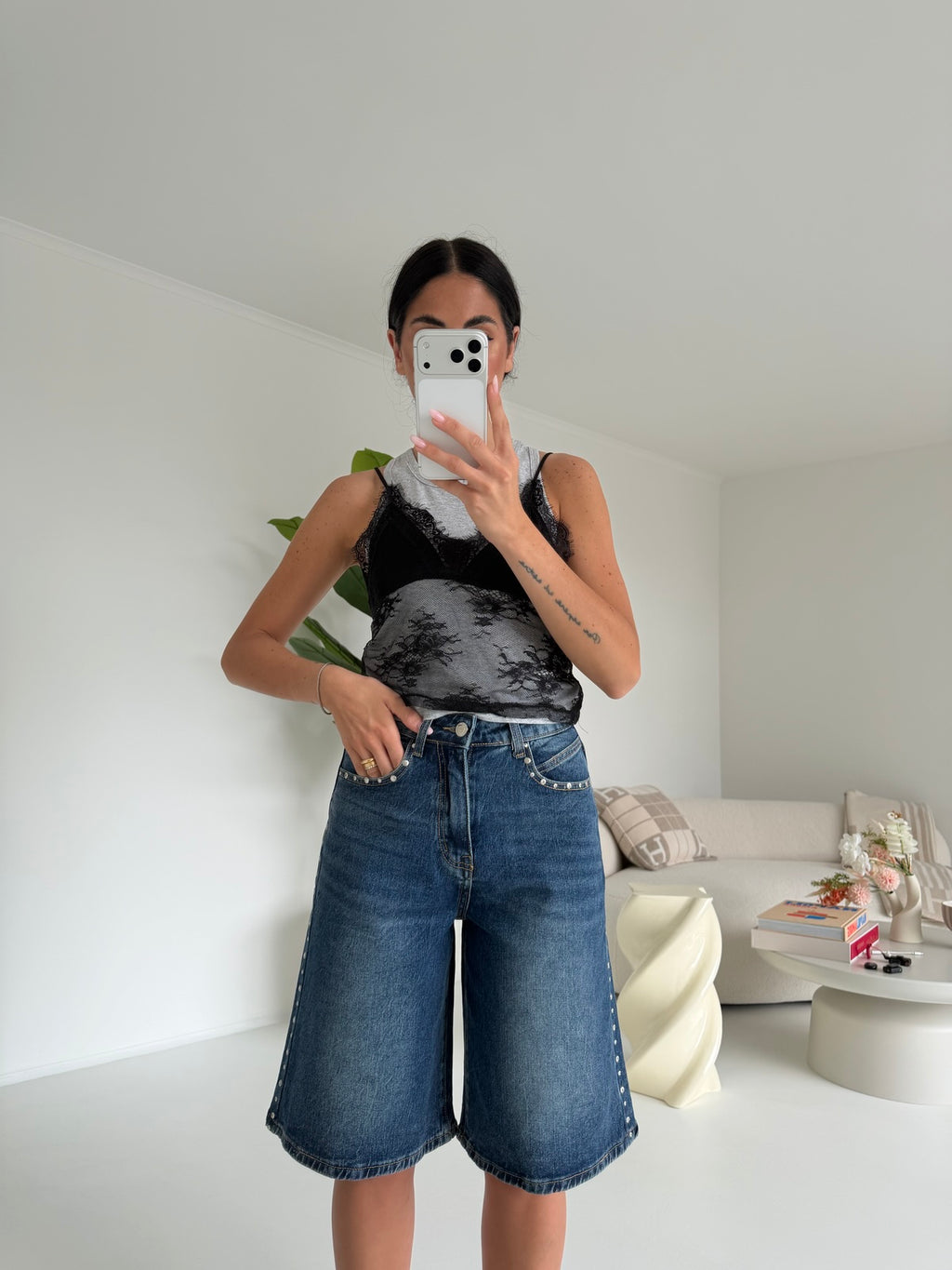 BJK-F-32668-BERMUDA BORCHIE DENIM