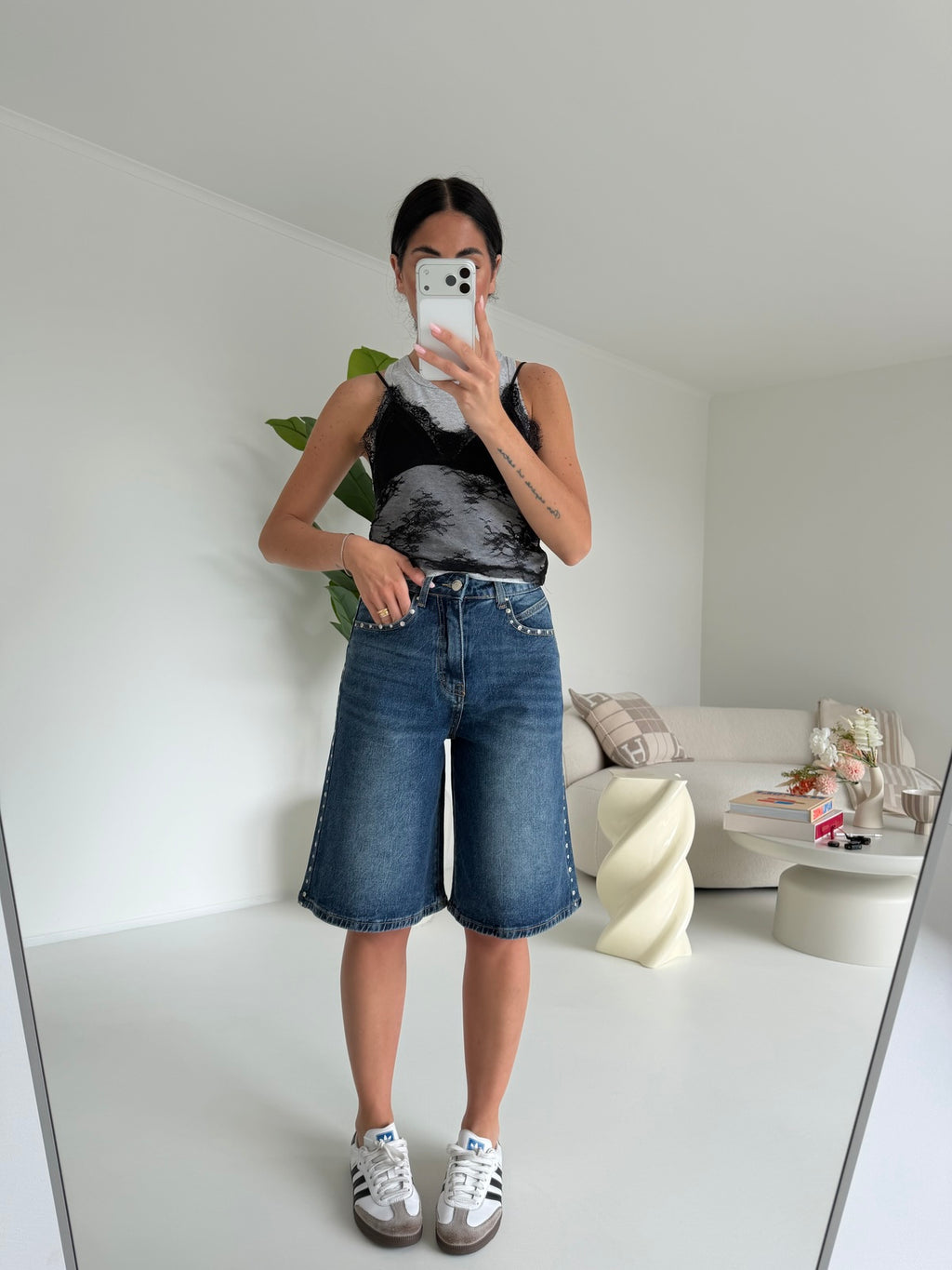 BJK-F-32668-BERMUDA BORCHIE DENIM