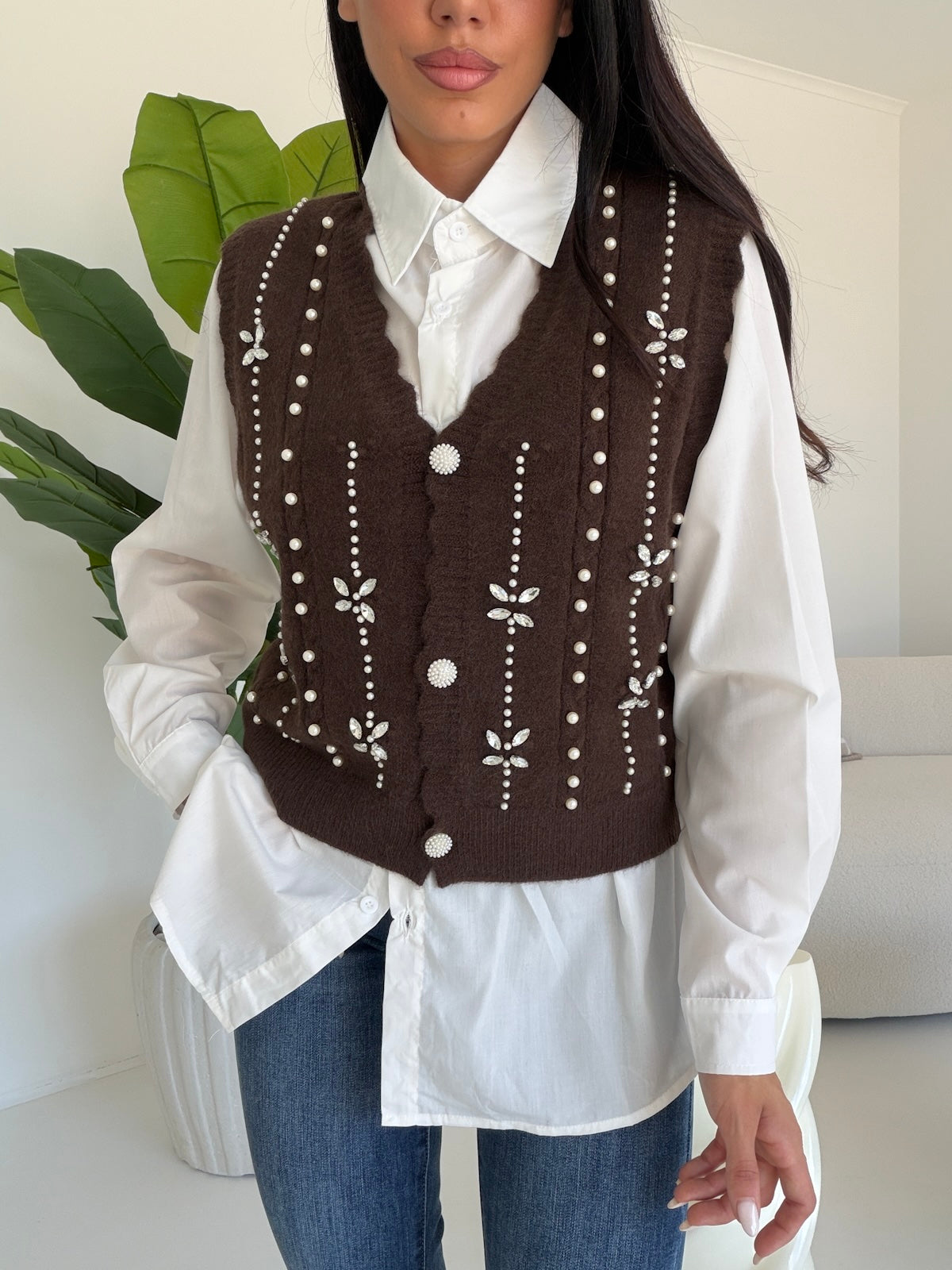 VMCC2289-GILET+CAMICIA CHOCO
