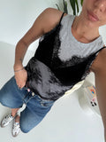 CANOTTA+BLUSA IN PIZZO GREY