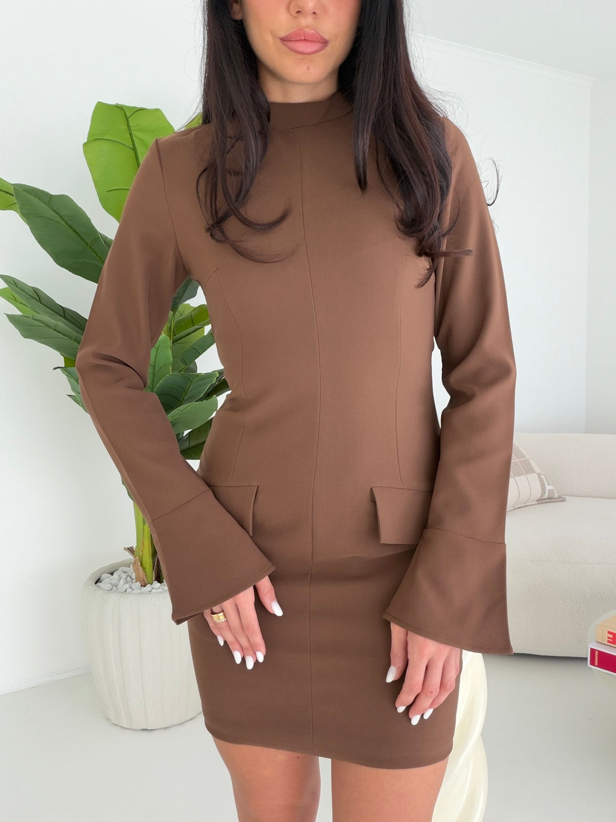 H4237-MINI ABITO NIVES CHOCO