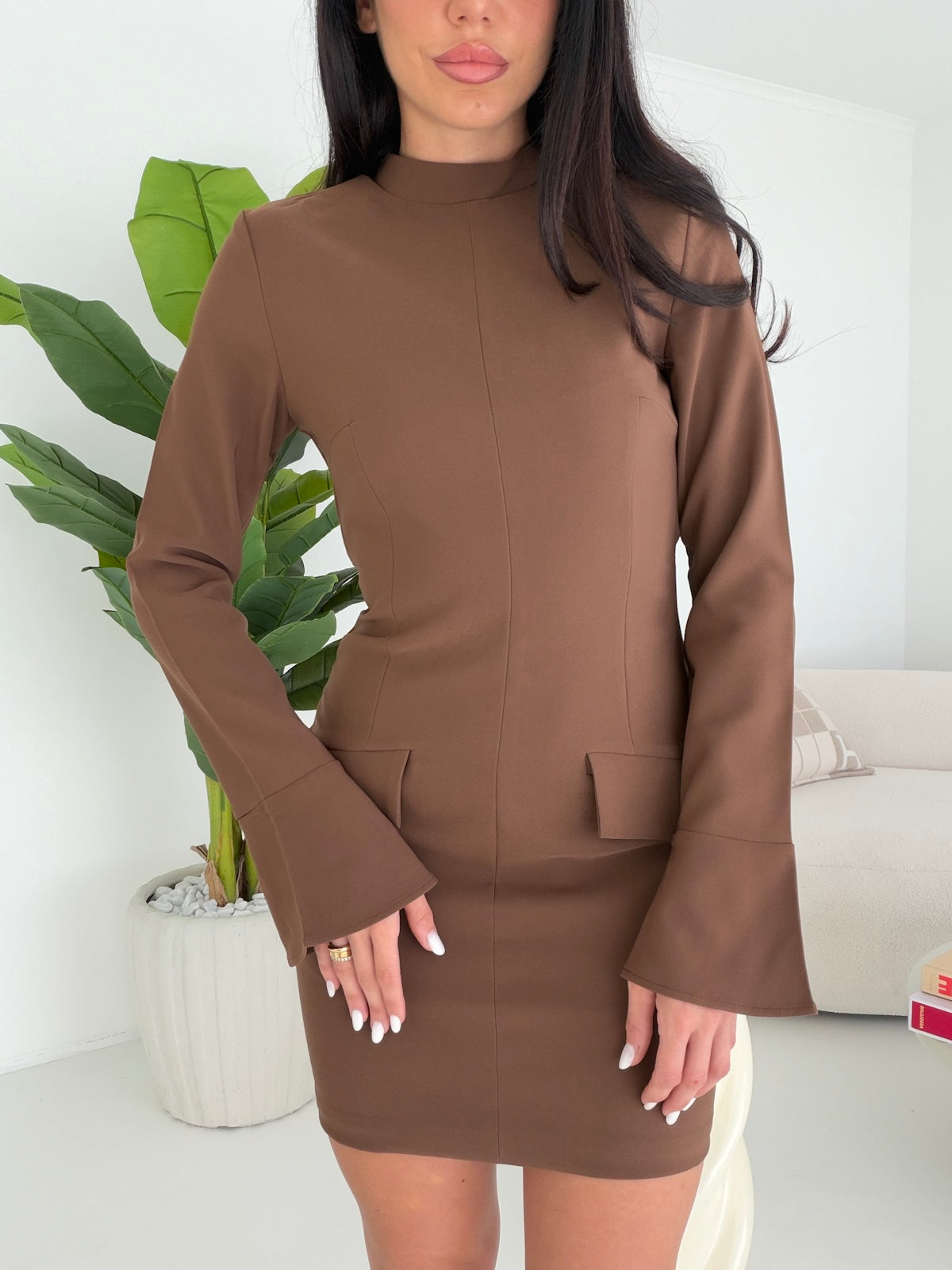 H4237-MINI ABITO NIVES CHOCO