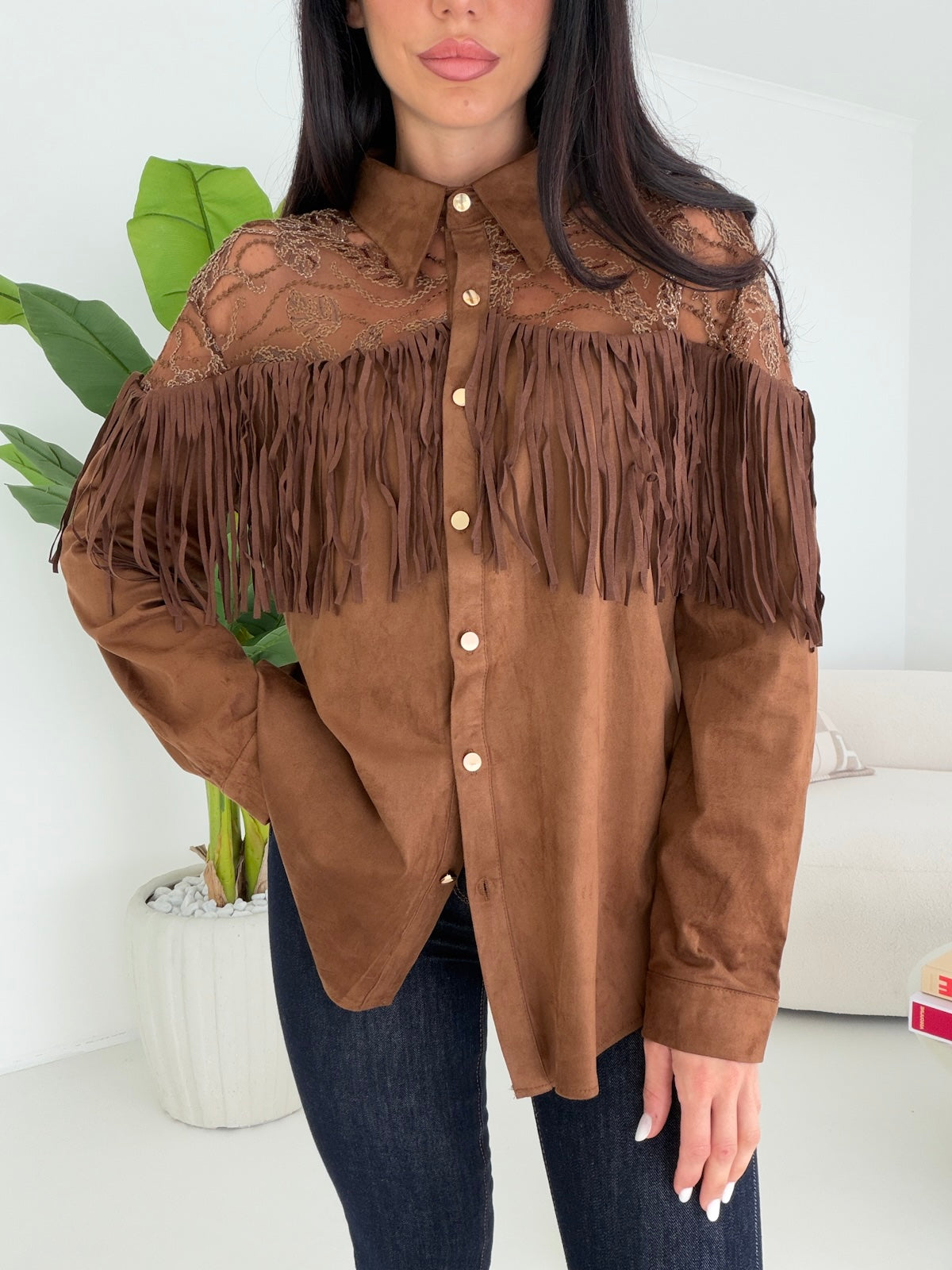 5118-CAMICIA DALLAS CHOCO