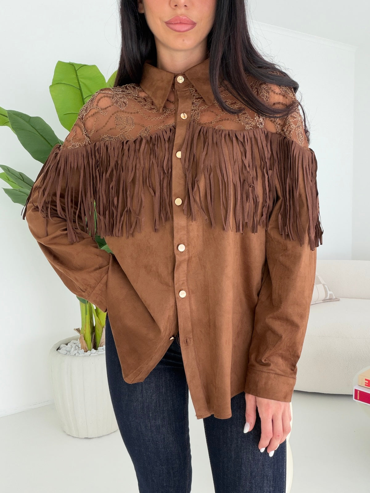 5118-CAMICIA DALLAS CHOCO