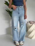A5083-JEANS PALAZZO RIPPED
