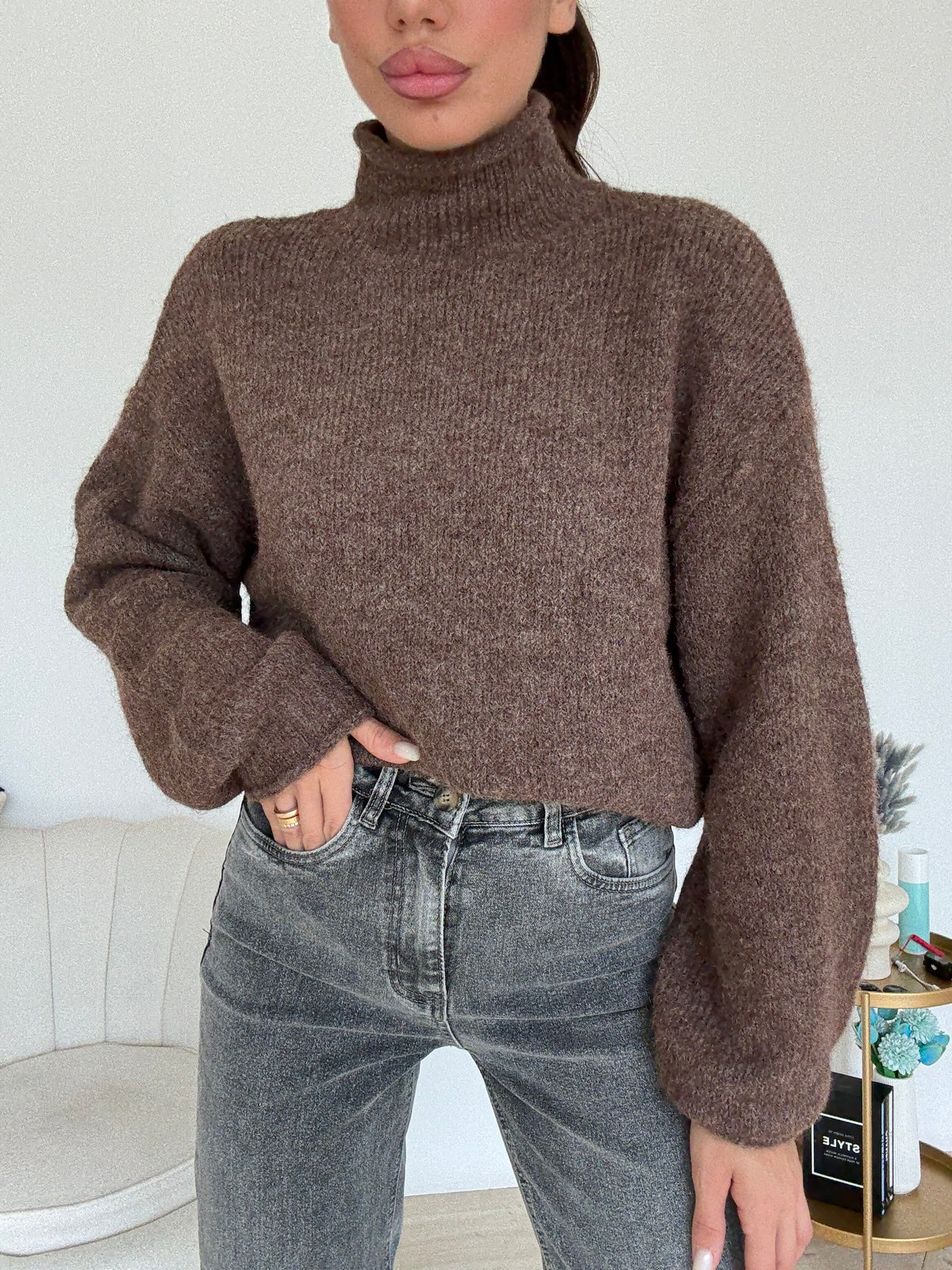 YHC7066-PULL WINTER CHOCO
