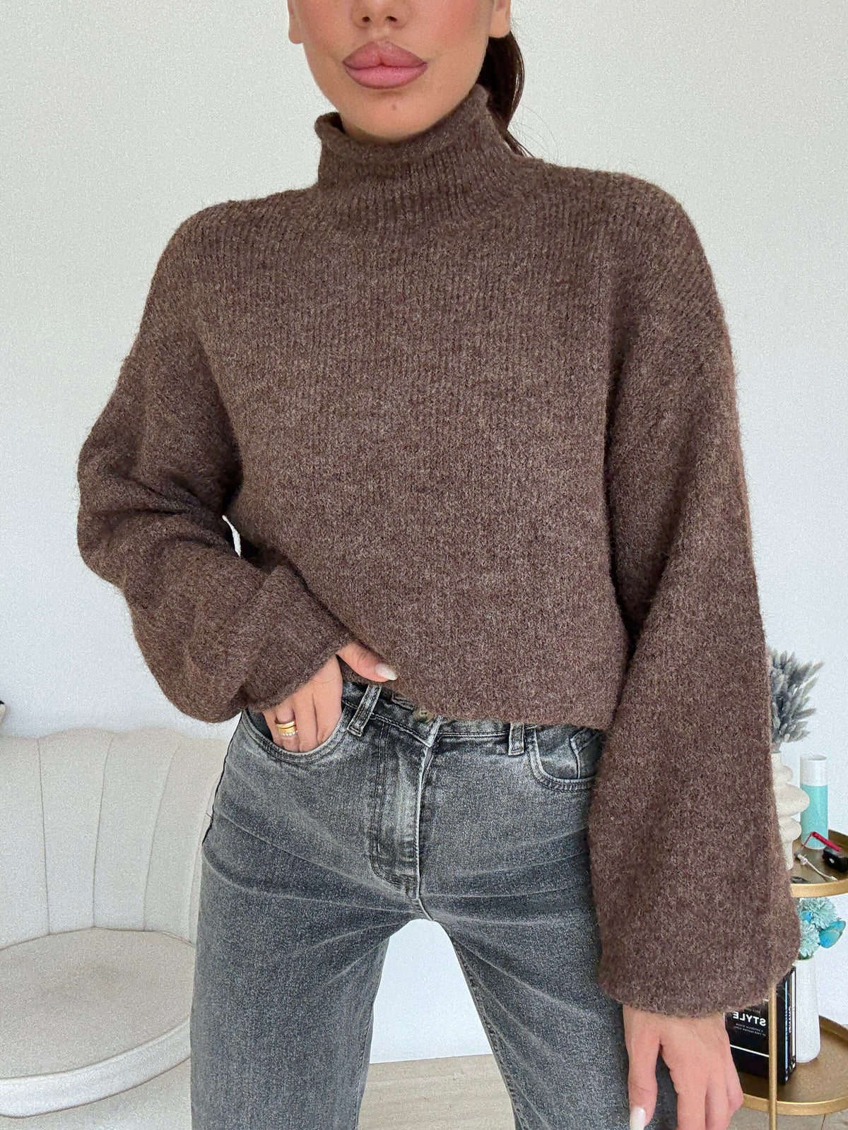YHC7066-PULL WINTER CHOCO