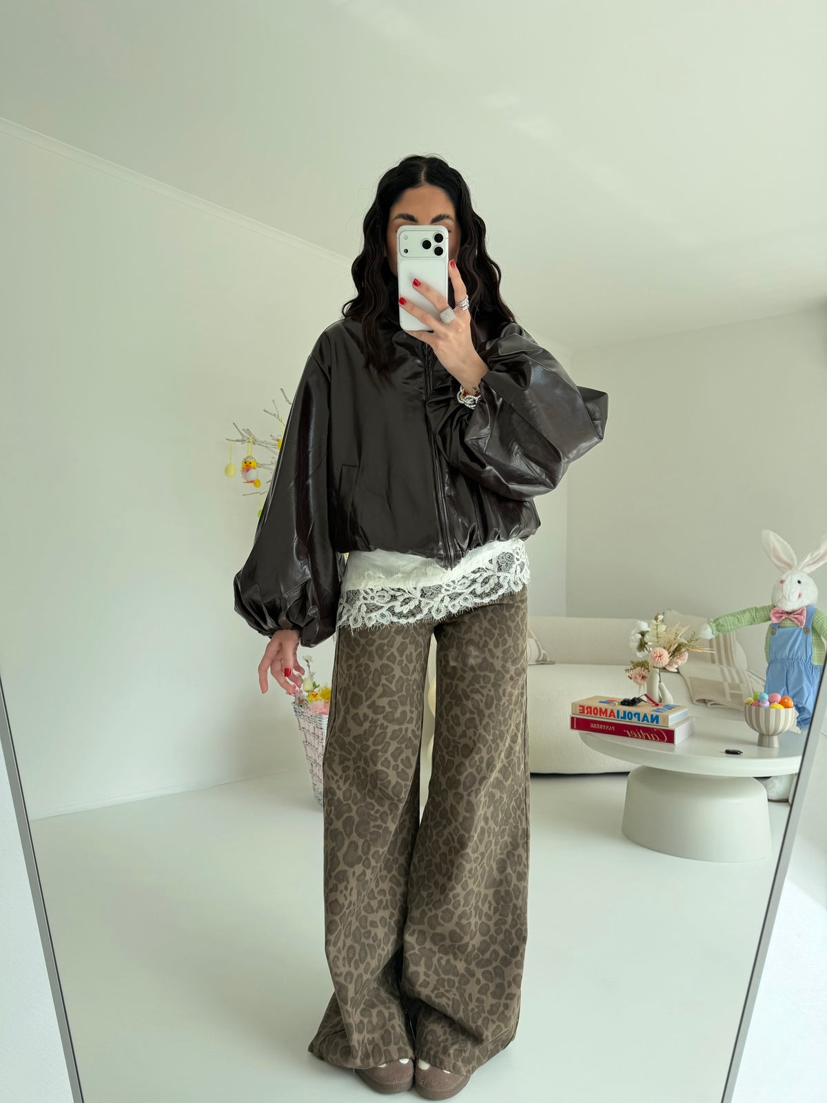 MI2643-JEANS PALAZZO ANIMALIER