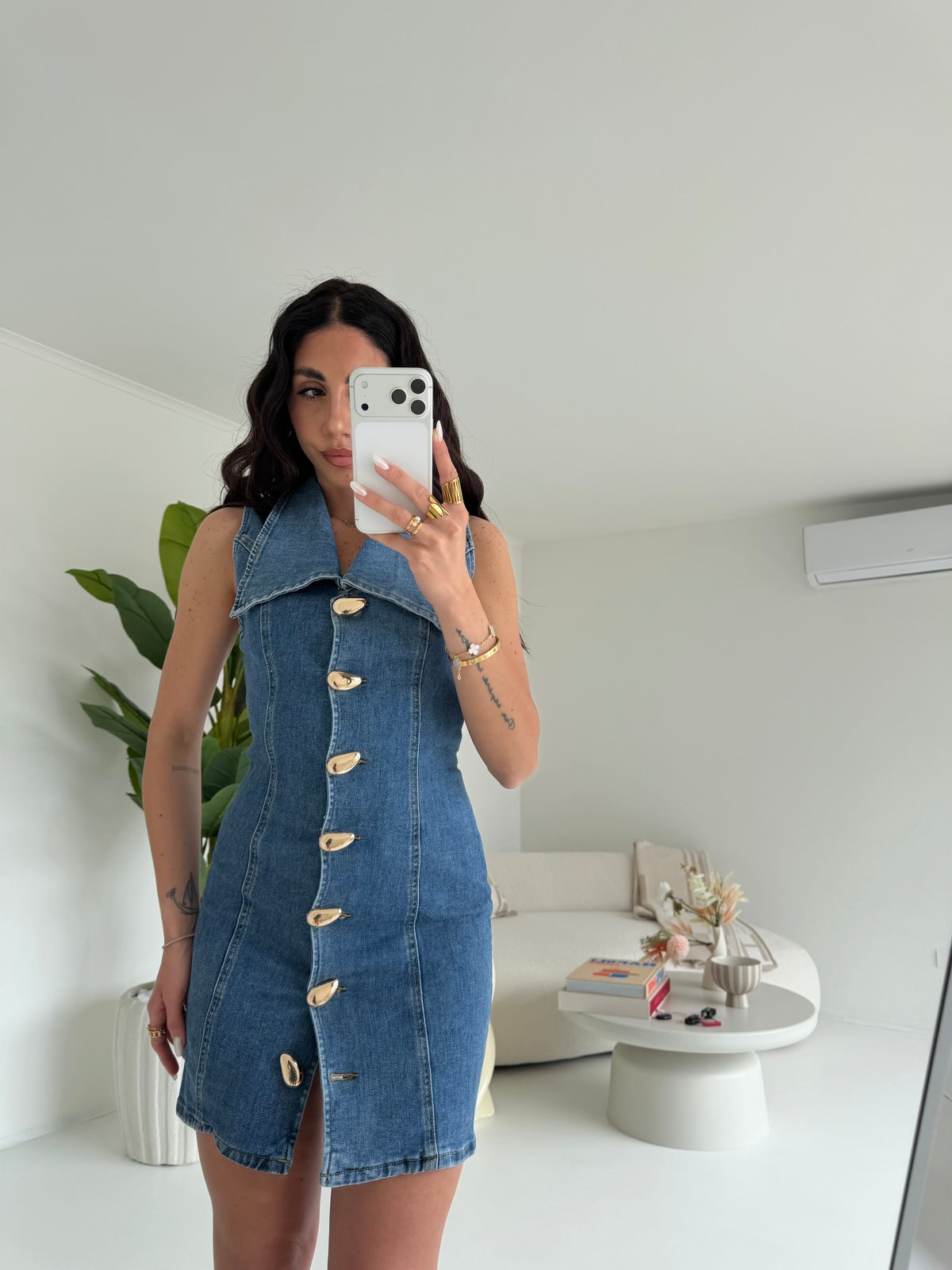 YX1099-MINI ABITO DENIM