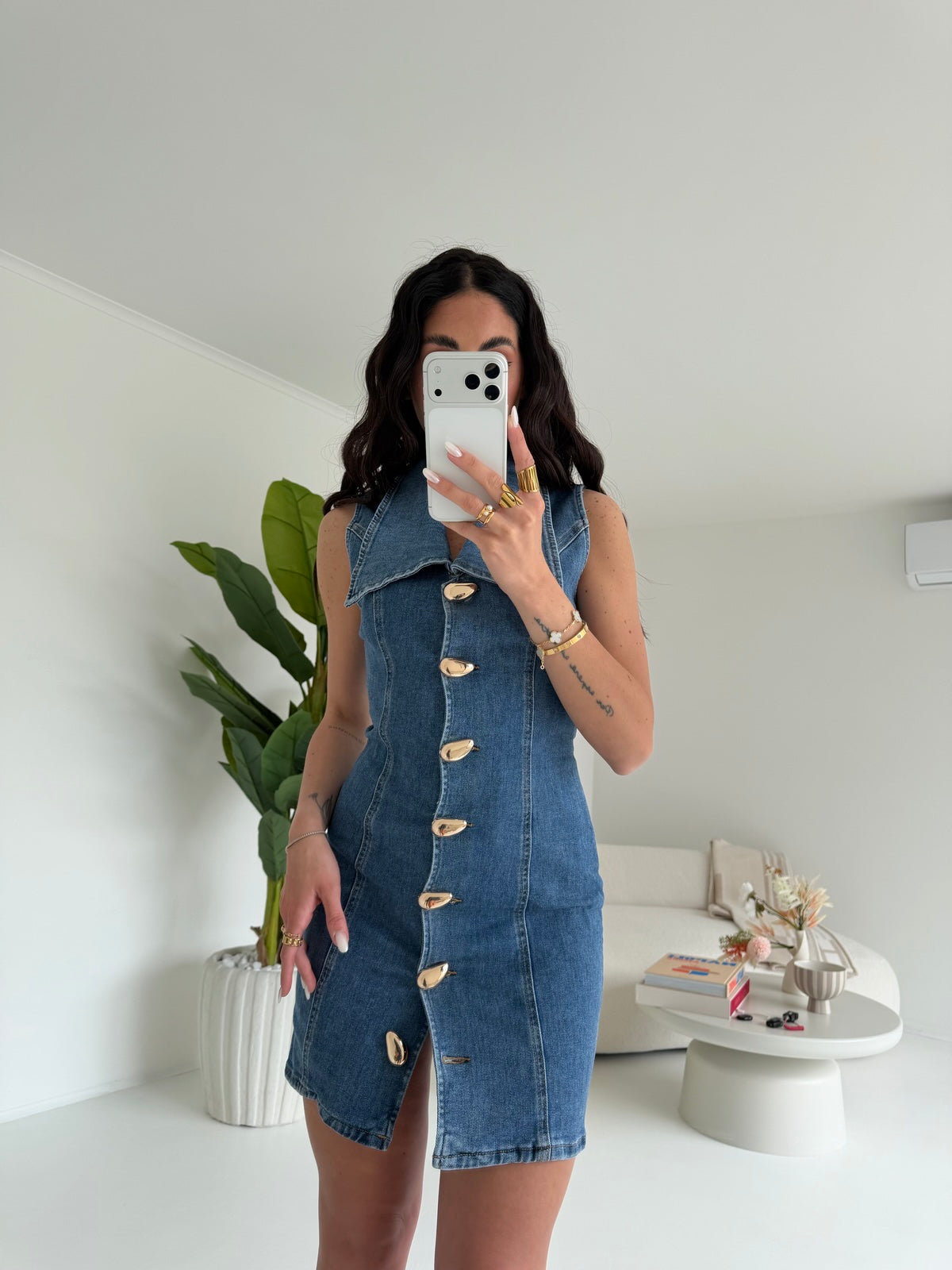 YX1099-MINI ABITO DENIM