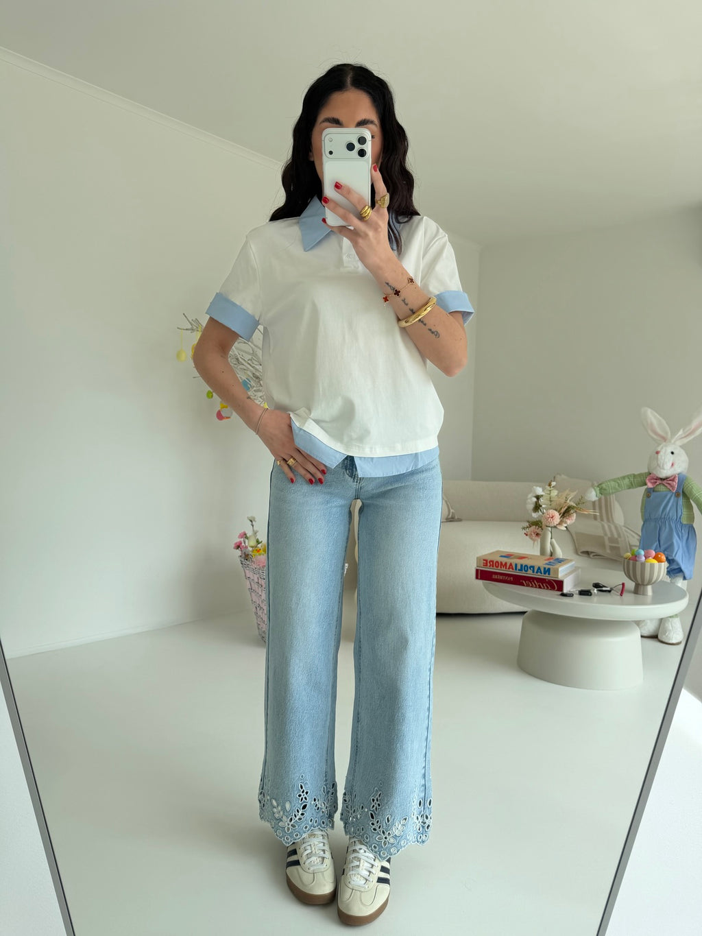 ZX3605-JEANS PALAZZO CROPPED DENIM