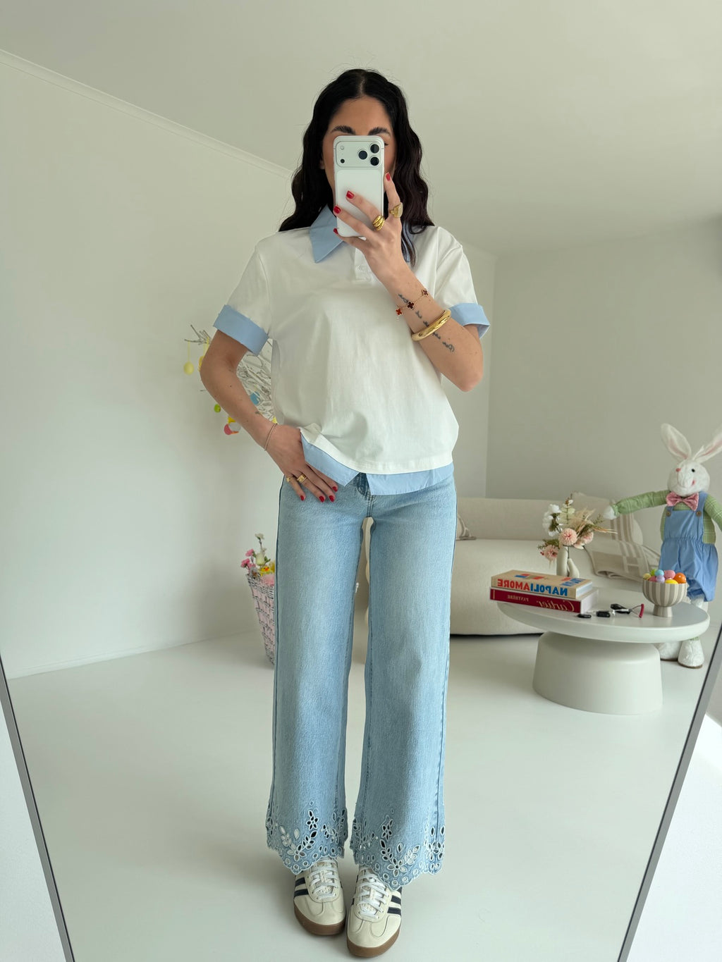 ZX3605-JEANS PALAZZO CROPPED DENIM