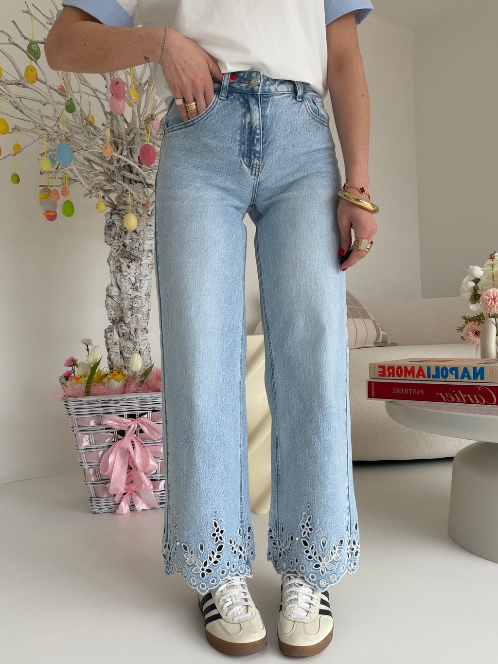 ZX3605-JEANS PALAZZO CROPPED DENIM