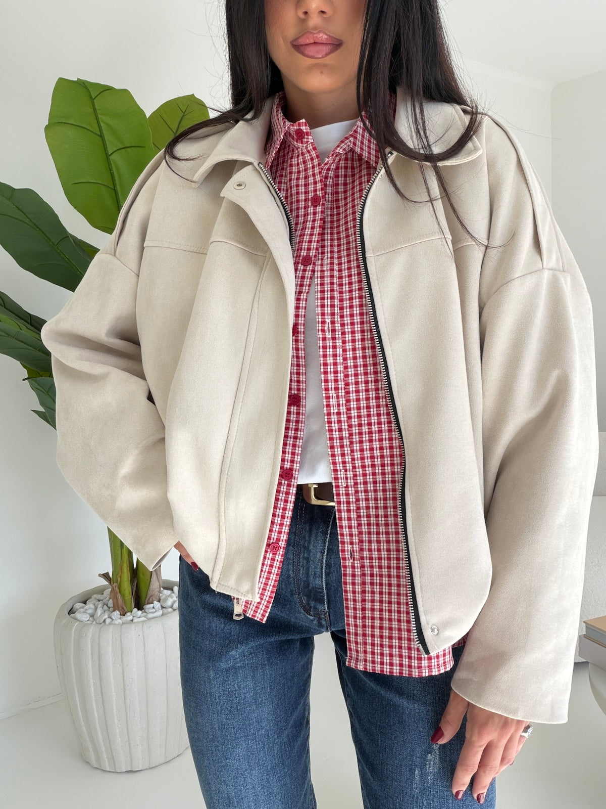A2736-BOMBER SUEDE BURRO