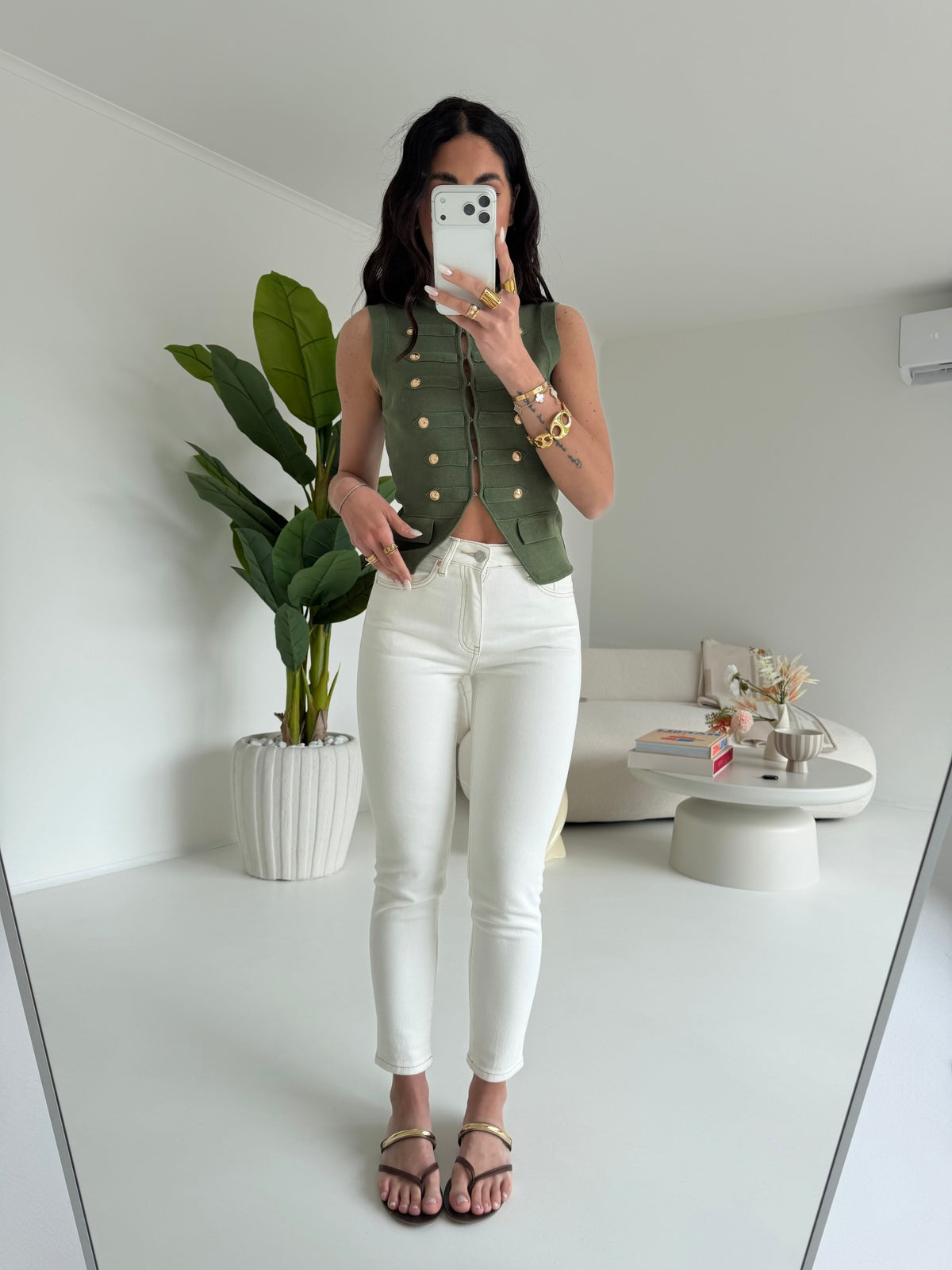 JL-090022-GILET BLOGGER MILITARE