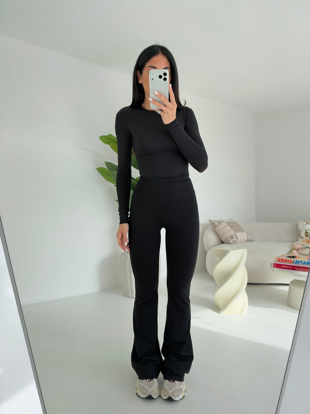 SHR625-1-LEGGINS A ZAMPA NERO