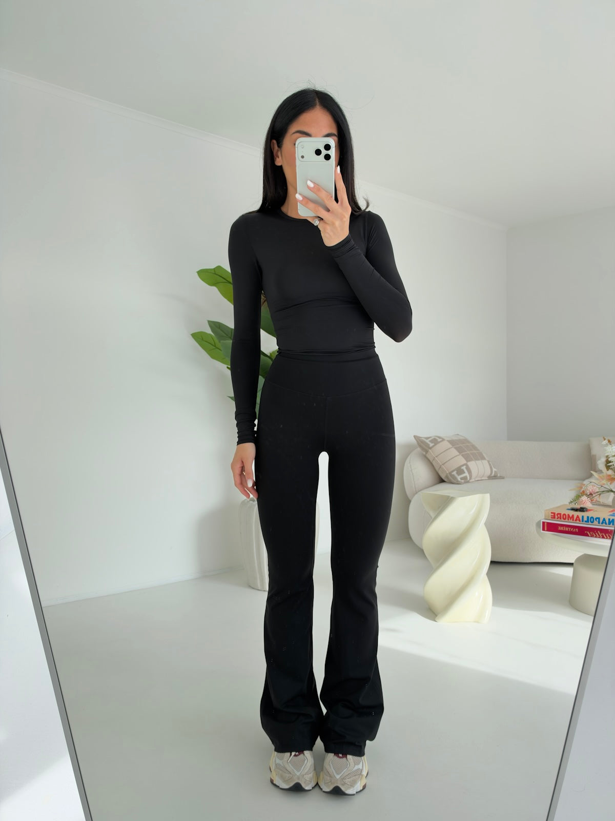 SHR625-1-LEGGINS A ZAMPA NERO