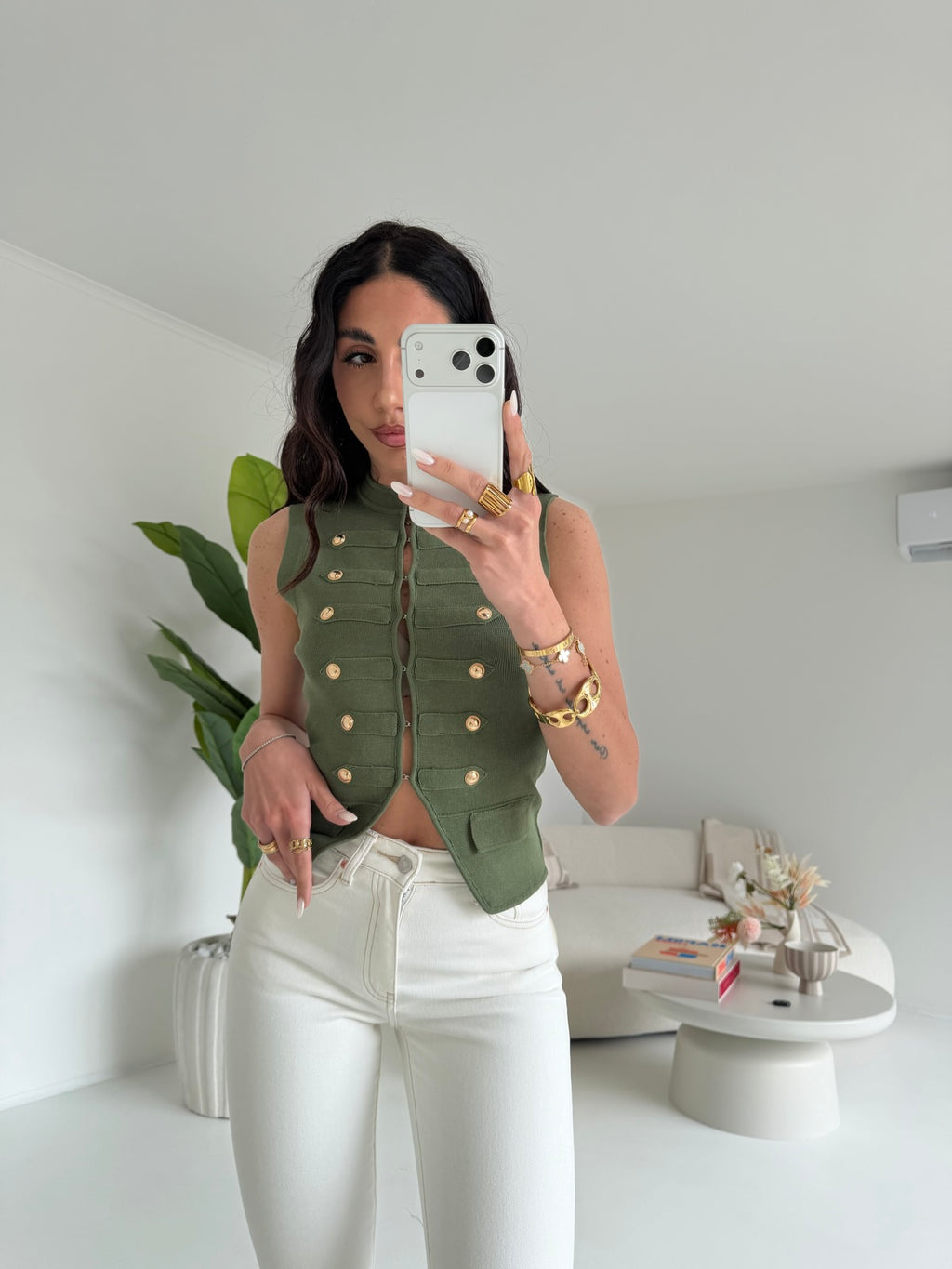 JL-090022-GILET BLOGGER MILITARE